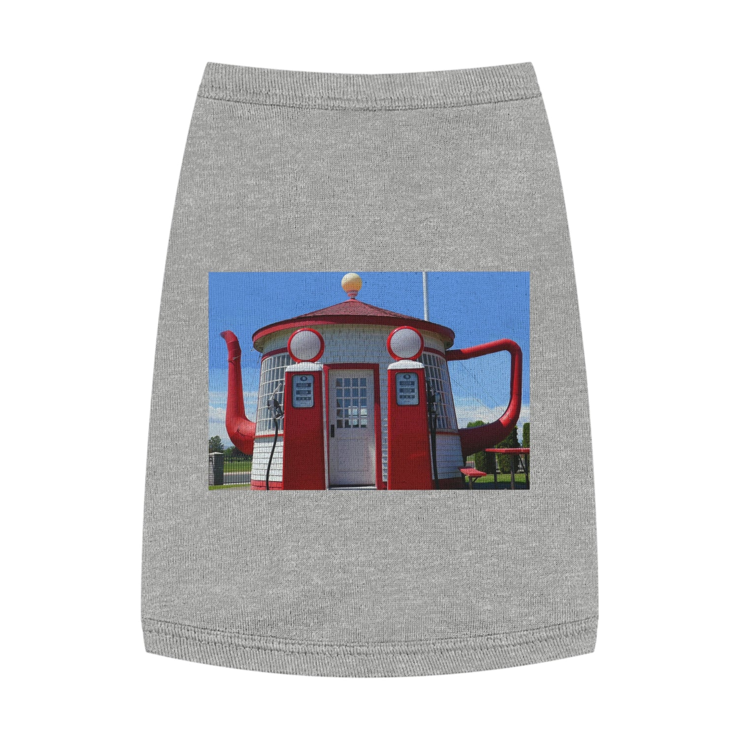 Awesome Teapot Dome Service Station - Pet Tank Top - Fry1Productions