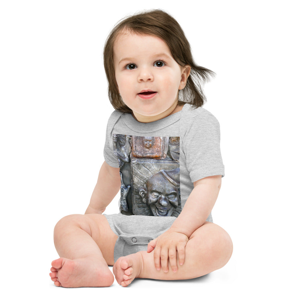 "Cosmic Laughter" - Baby Short Sleeve One Piece - Fry1Productions