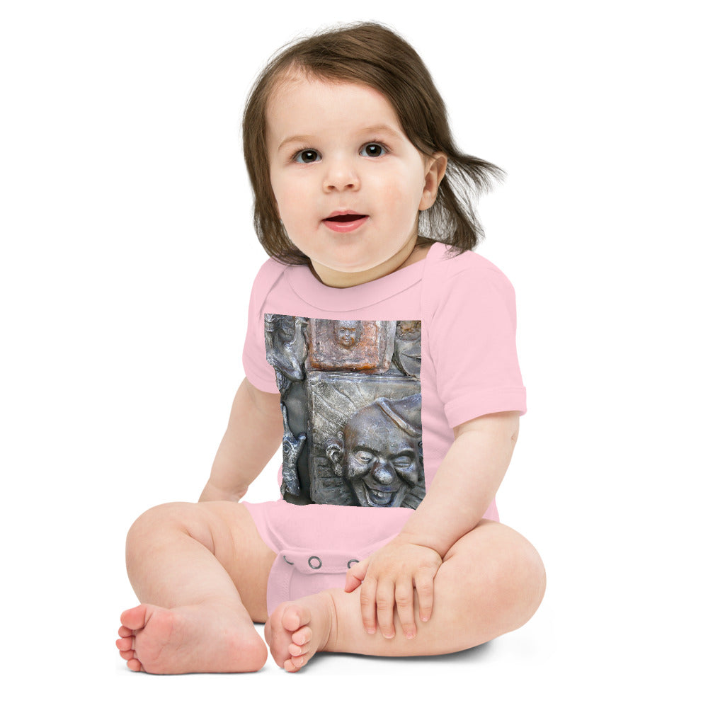 "Cosmic Laughter" - Baby Short Sleeve One Piece - Fry1Productions