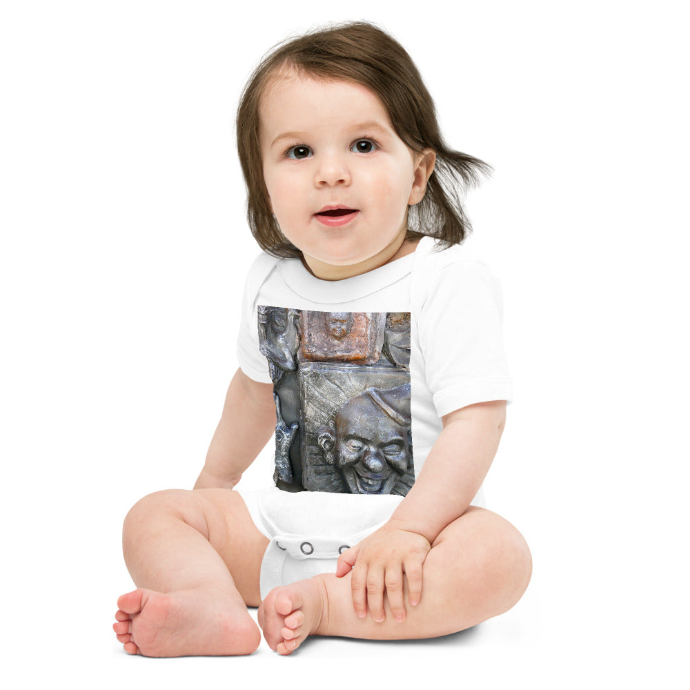"Cosmic Laughter" - Baby Short Sleeve One Piece - Fry1Productions