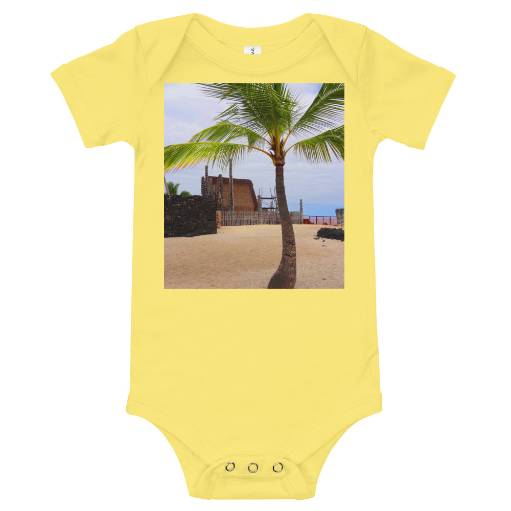 "Florescence Hale O Keawe" - Baby Short Sleeve One Piece - Fry1Productions