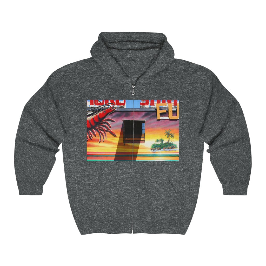 "Island Love" - Unisex Full Zip Hooded Sweatshirt - Fry1Productions
