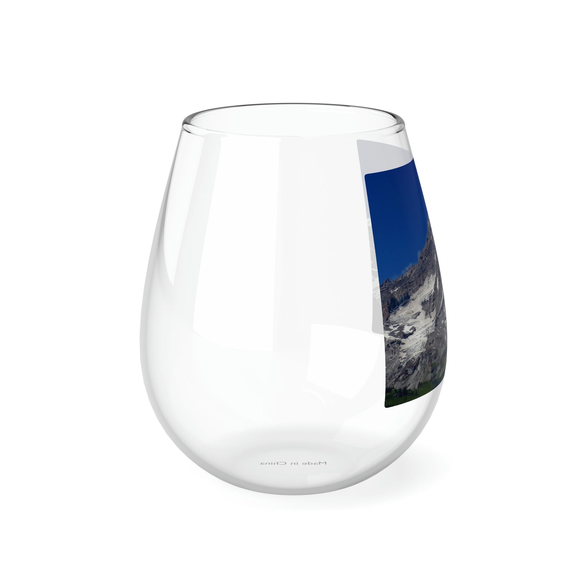 Majestic Mt. Rainier - Stemless Wine Glass, 11.75 oz - Fry1Productions