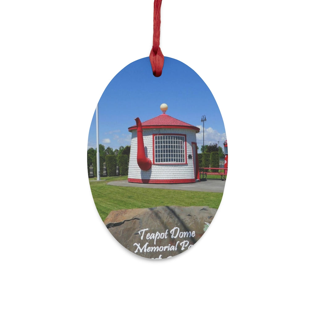 Zillah's Teapot Dome Service Station - Wooden Christmas Ornaments - Fry1Productions