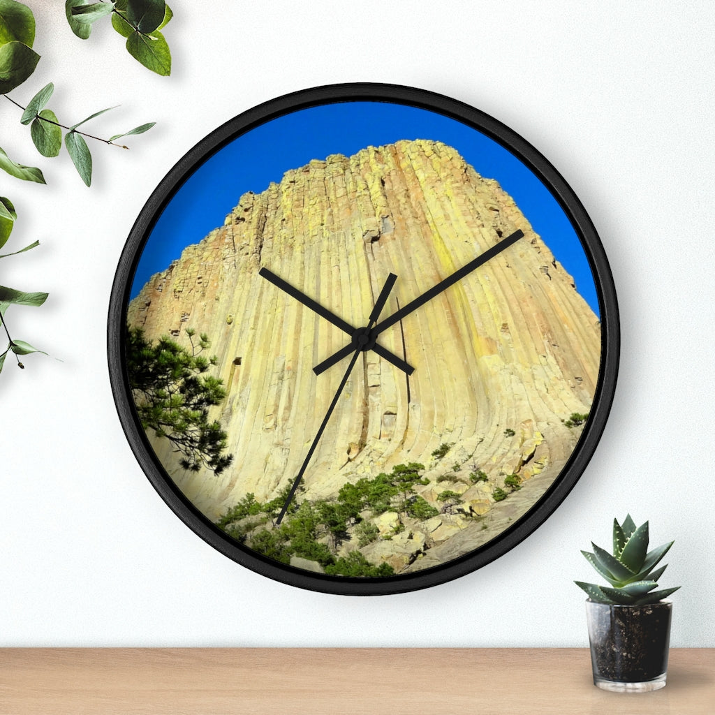 "Climbing Mecca"  - 10" Wooden Frame Wall Clock - Fry1Productions