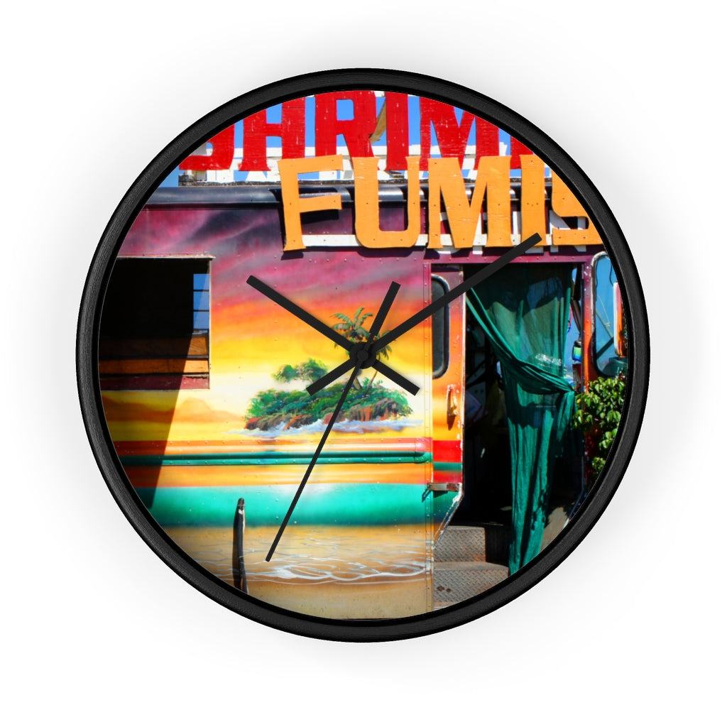 "Island Love" - 10" Wooden Frame Wall Clock - Fry1Productions