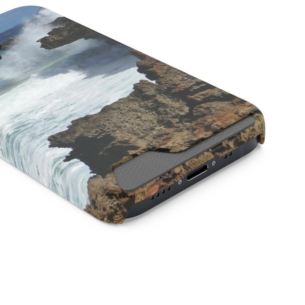 "Surfer's Saving Rope" - Galaxy S22 S21 & iPhone 13 Case With Card Holder - Fry1Productions