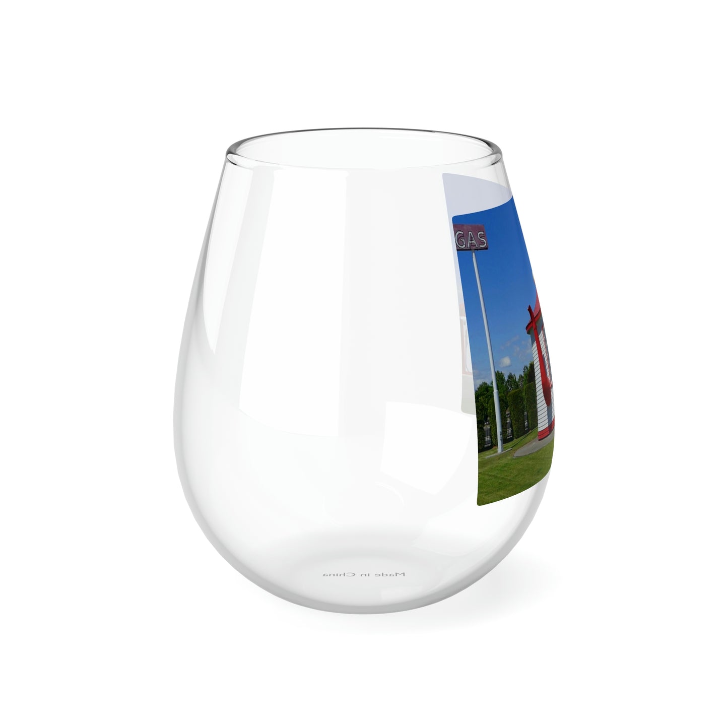 Zillah's Teapot Dome Service Station - Stemless Wine Glass, 11.75 oz - Fry1Productions