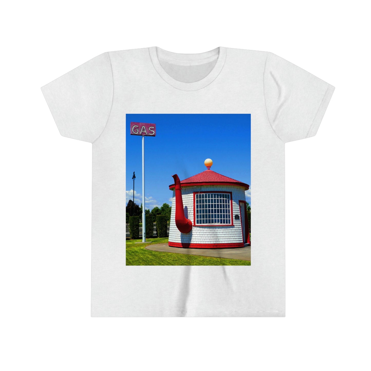 Historic Teapot Dome Service Station - Youth Short Sleeve Tee - Fry1Productions