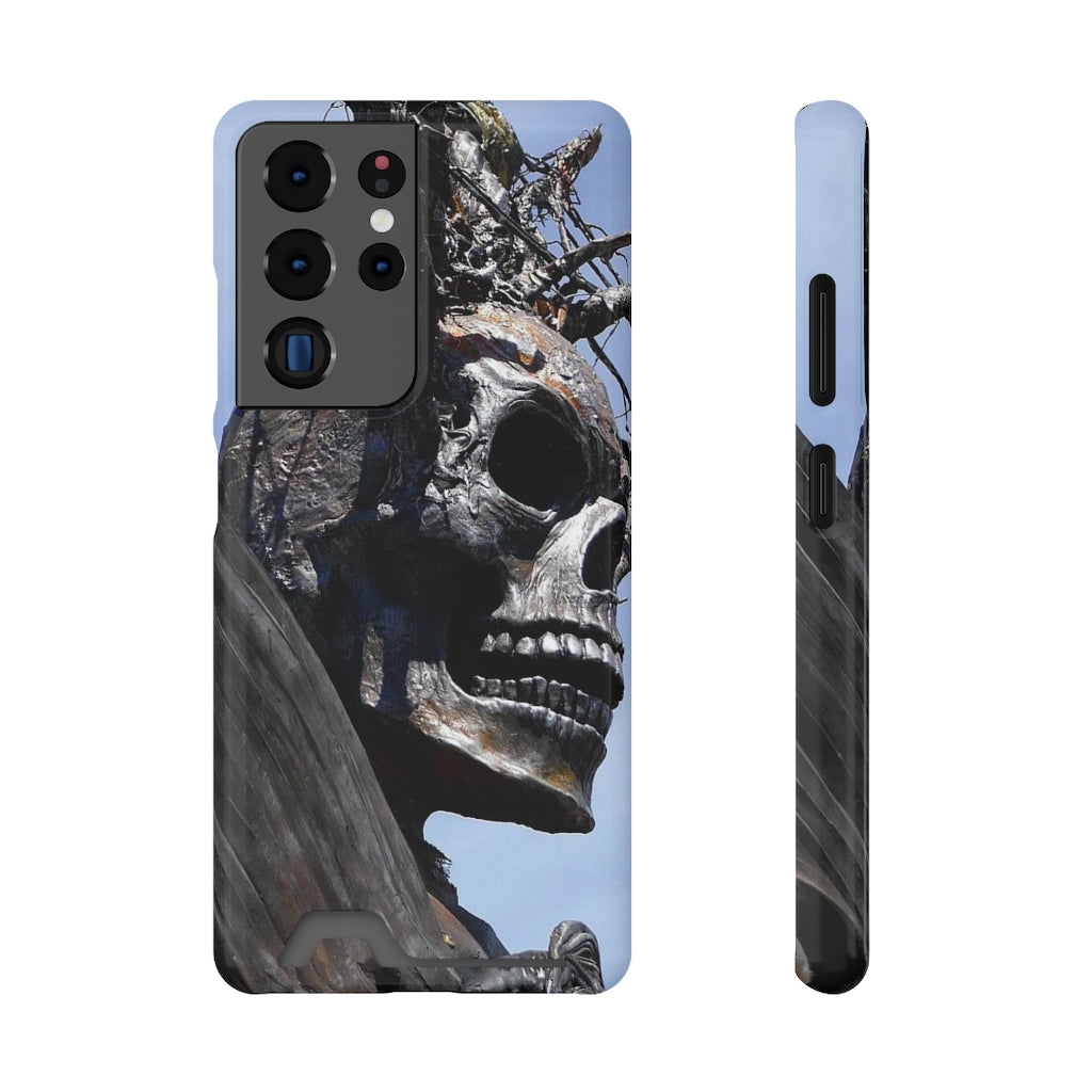 "Skull Warrior" - Galaxy S22 S21 & iPhone 13 Case With Card Holder - Fry1Productions