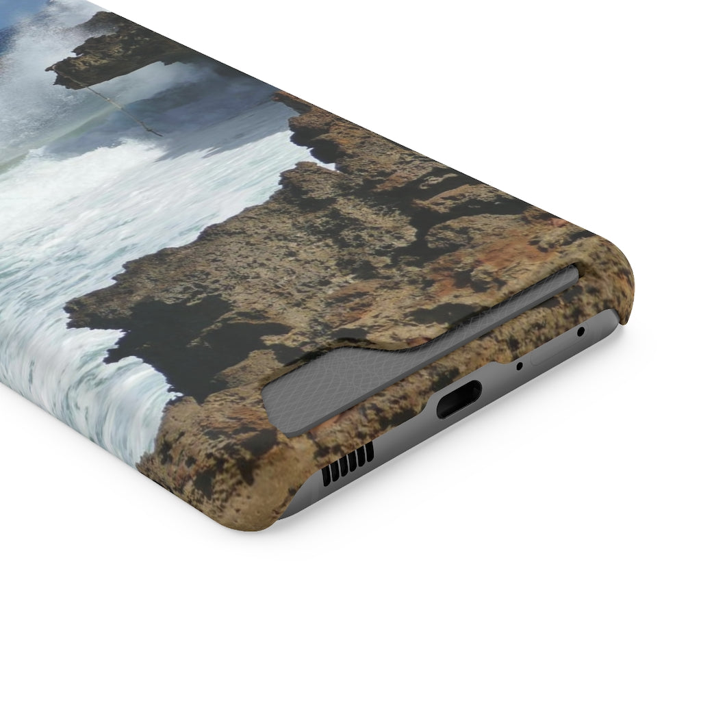 "Surfer's Saving Rope" - Galaxy S22 S21 & iPhone 13 Case With Card Holder - Fry1Productions