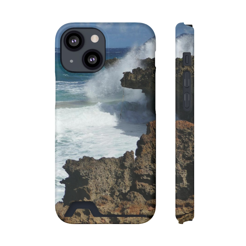 "Surfer's Saving Rope" - Galaxy S22 S21 & iPhone 13 Case With Card Holder - Fry1Productions