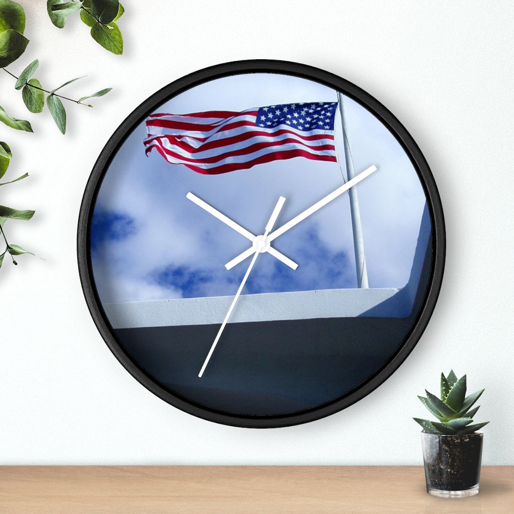 "In Solemn Remembrance" - 10" Wooden Frame Wall Clock - Fry1Productions