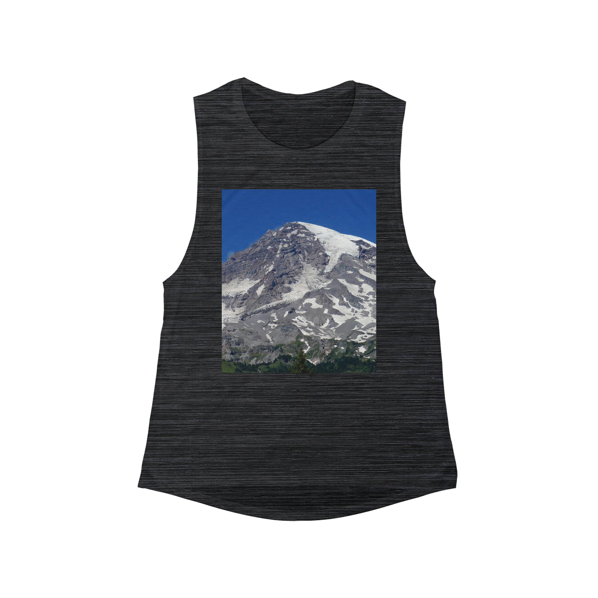 Majestic Mt. Rainier - Women's Flowy Scoop Muscle Tank - Fry1Productions