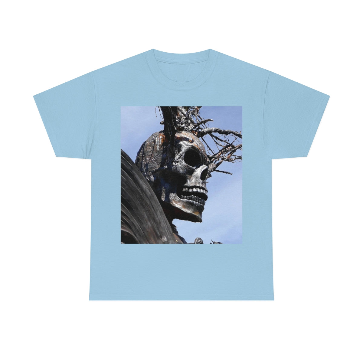 Skull Warrior (Closeup) - Unisex Heavy Cotton Tee - Fry1Productions
