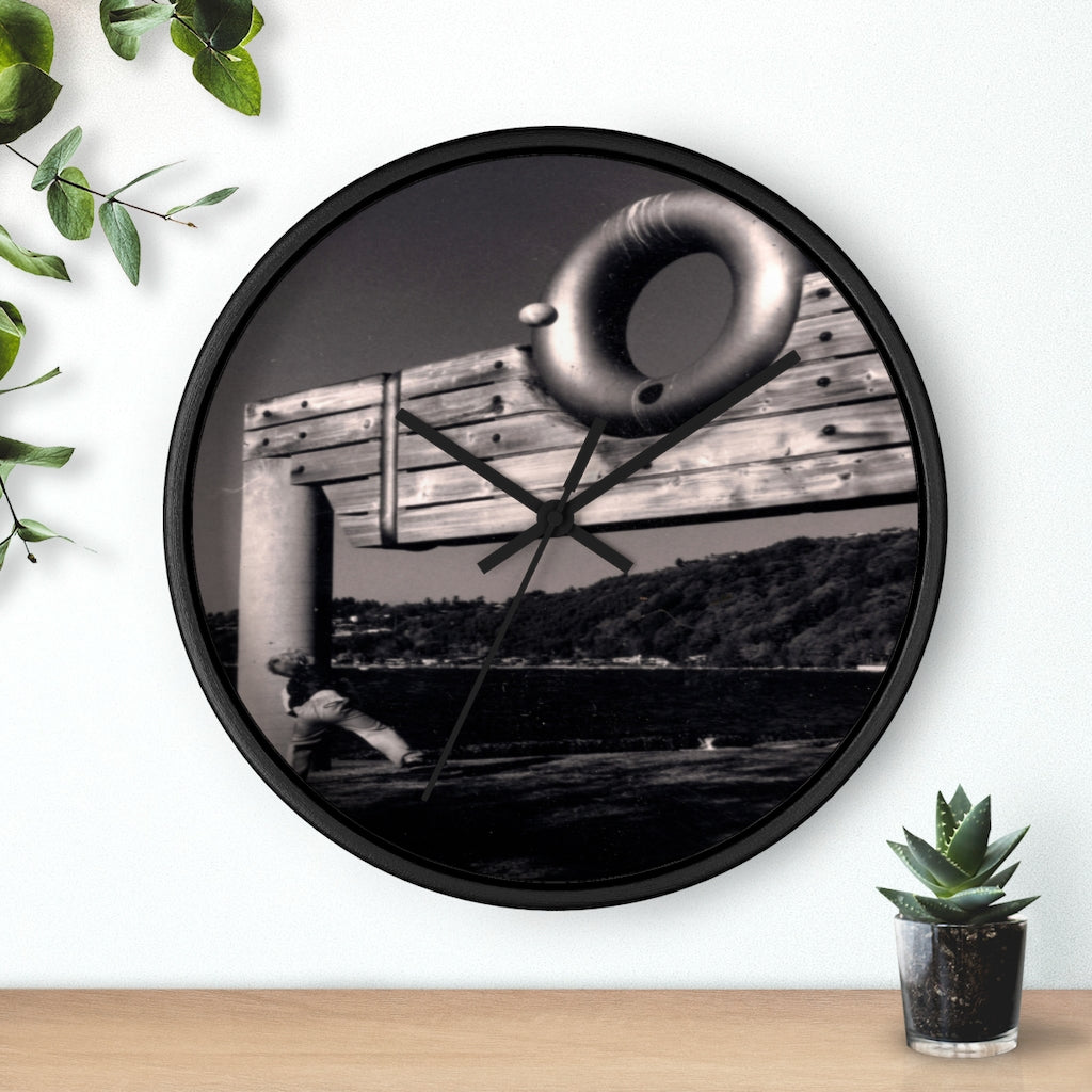 "Great Throw" - 10" Wooden Frame Wall Clock - Fry1Productions