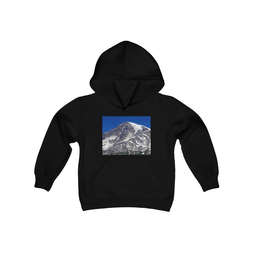 "Majestic Mt. Rainier" - Youth Heavy Blend Hooded Sweatshirt - Fry1Productions