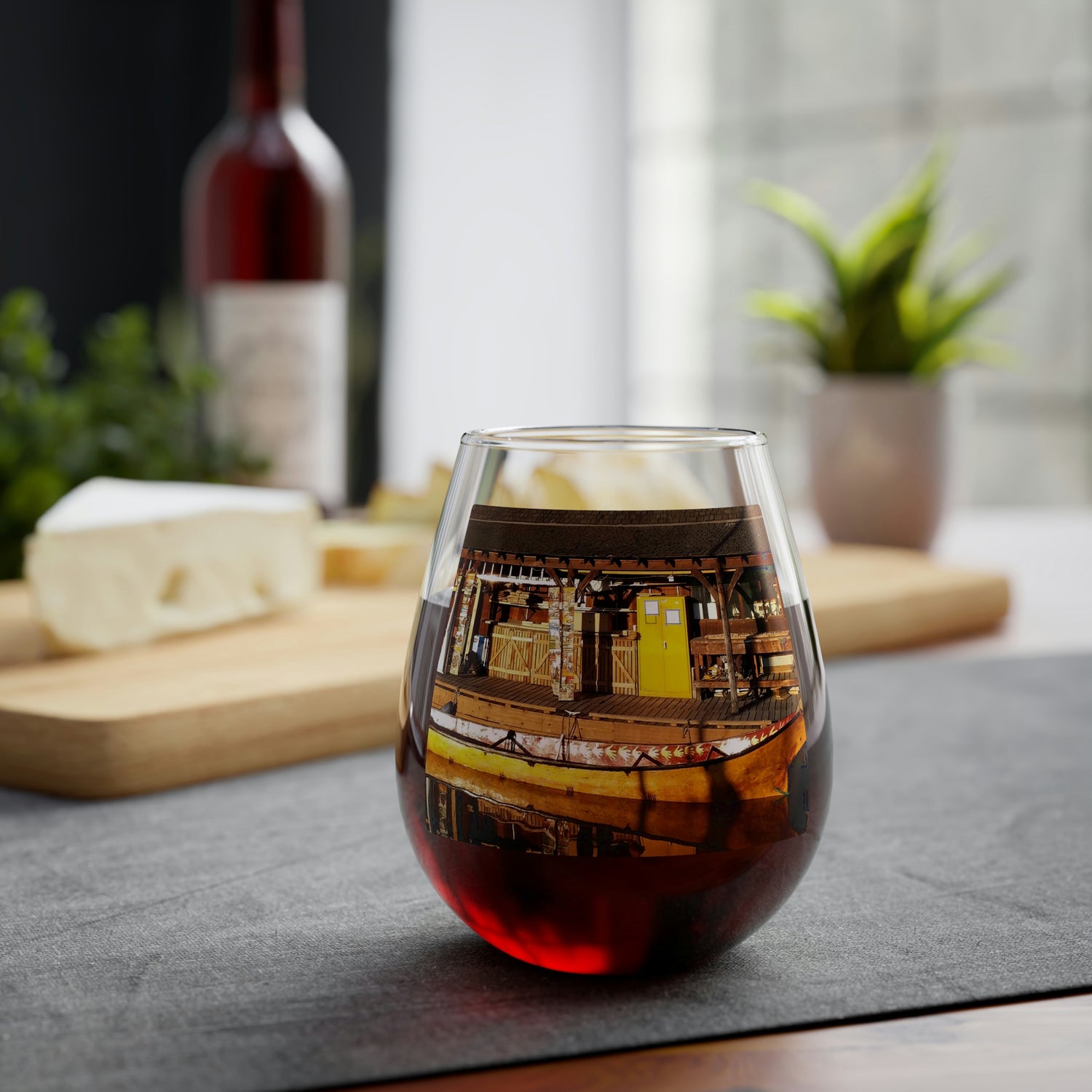 Qil' Bid Awe - Stemless Wine Glass, 11.75 oz - Fry1Productions