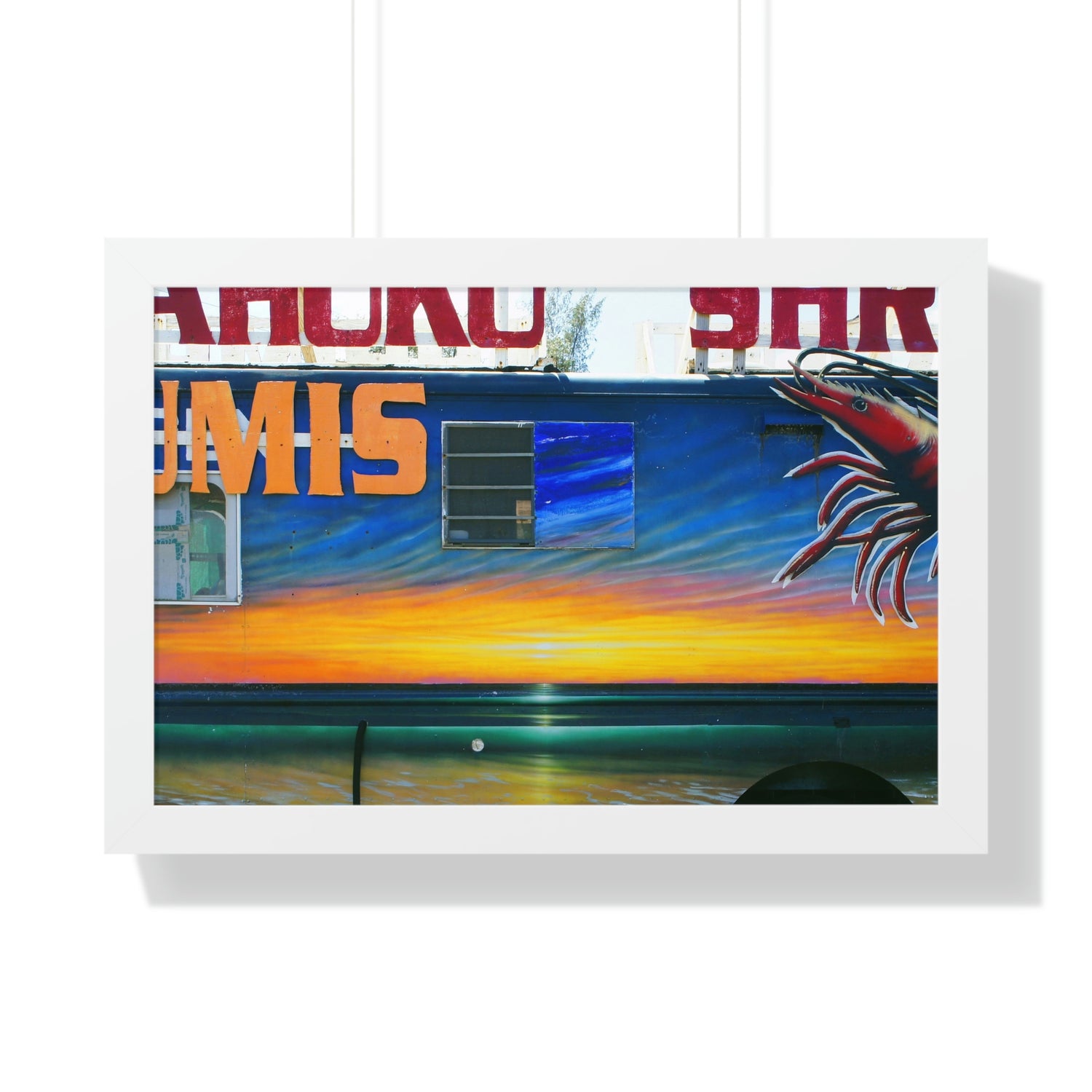 Fumis Aloha - Framed Horizontal Poster - Fry1Productions
