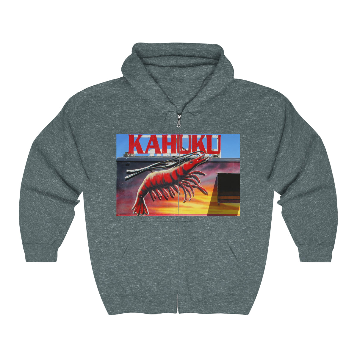 Kahuku Kai - Unisex Heavy Blend Full Zip Hooded Sweatshirt - Fry1Productions