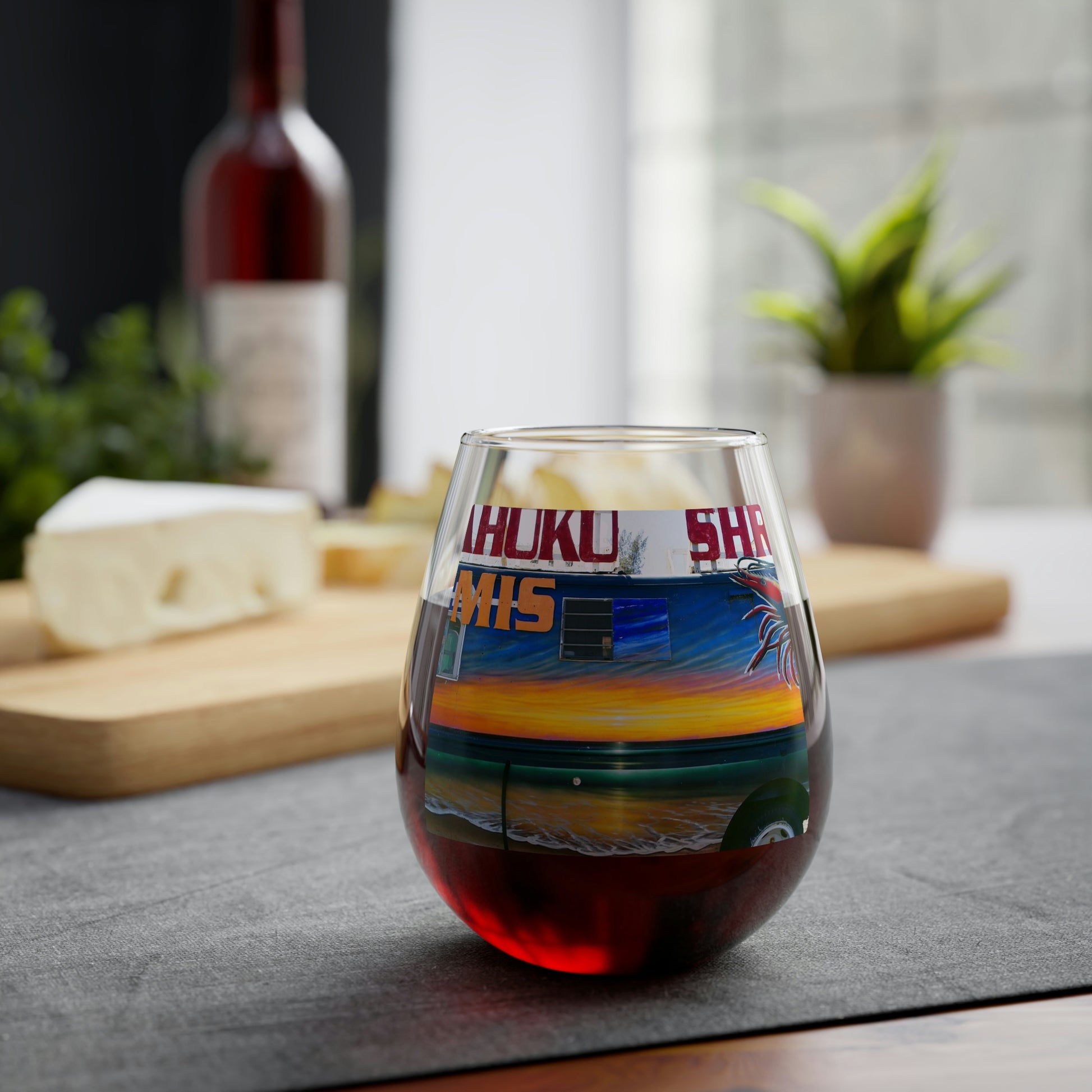 Fumis Aloha - Stemless Wine Glass, 11.75 oz - Fry1Productions