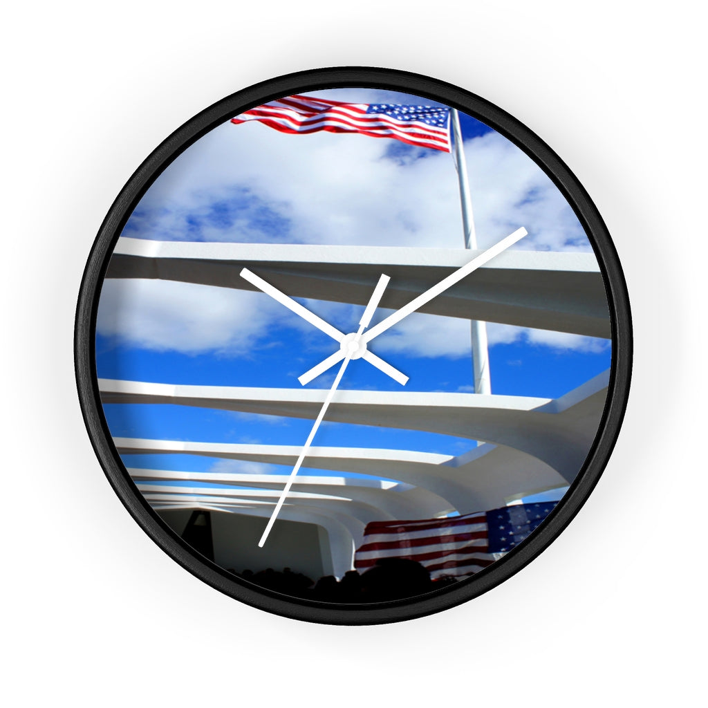 "In Solemn Remembrance Forever" - 10" Wooden Frame Wall Clock - Fry1Productions