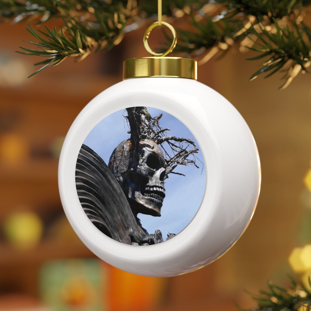 Skull Warrior - Christmas Ball Ornament - Fry1Productions