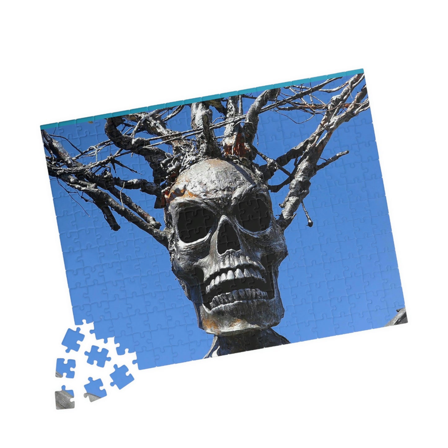 Skull Warrior Stare - Puzzle, Horizontal (110, 252, 500, 1014-piece) - Fry1Productions