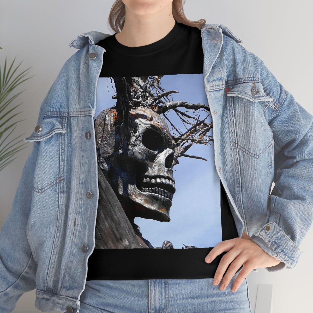 Skull Warrior (Closeup) - Unisex Heavy Cotton Tee - Fry1Productions