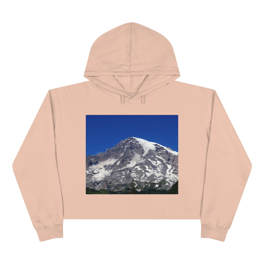 Majestic Mt. Rainier - Crop Hoodie - Fry1Productions