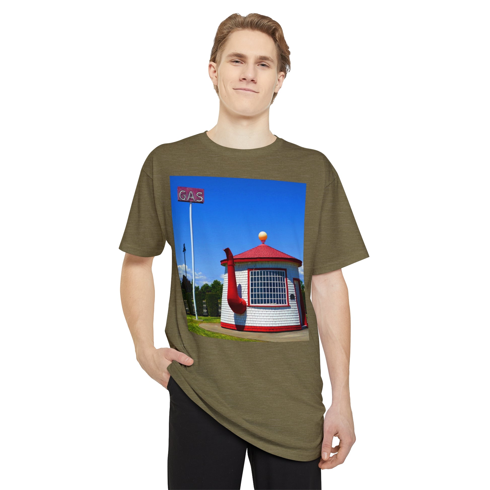 Historic Teapot Dome Service Station - Unisex Long Body Urban T-Shirt - Fry1Productions