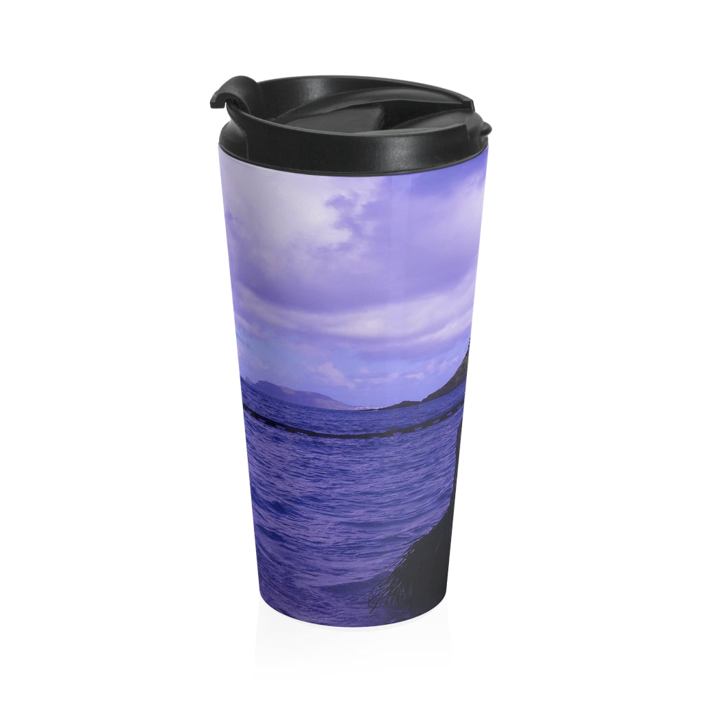 "Wade To Chinaman's Hat" - Stainless Steel Travel Mug 15 oz - Fry1Productions