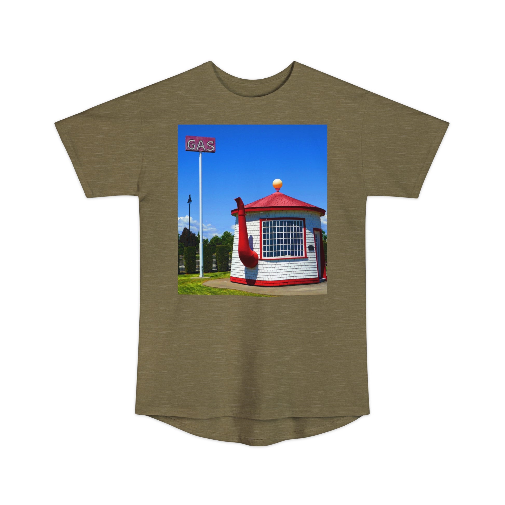 Historic Teapot Dome Service Station - Unisex Long Body Urban T-Shirt - Fry1Productions