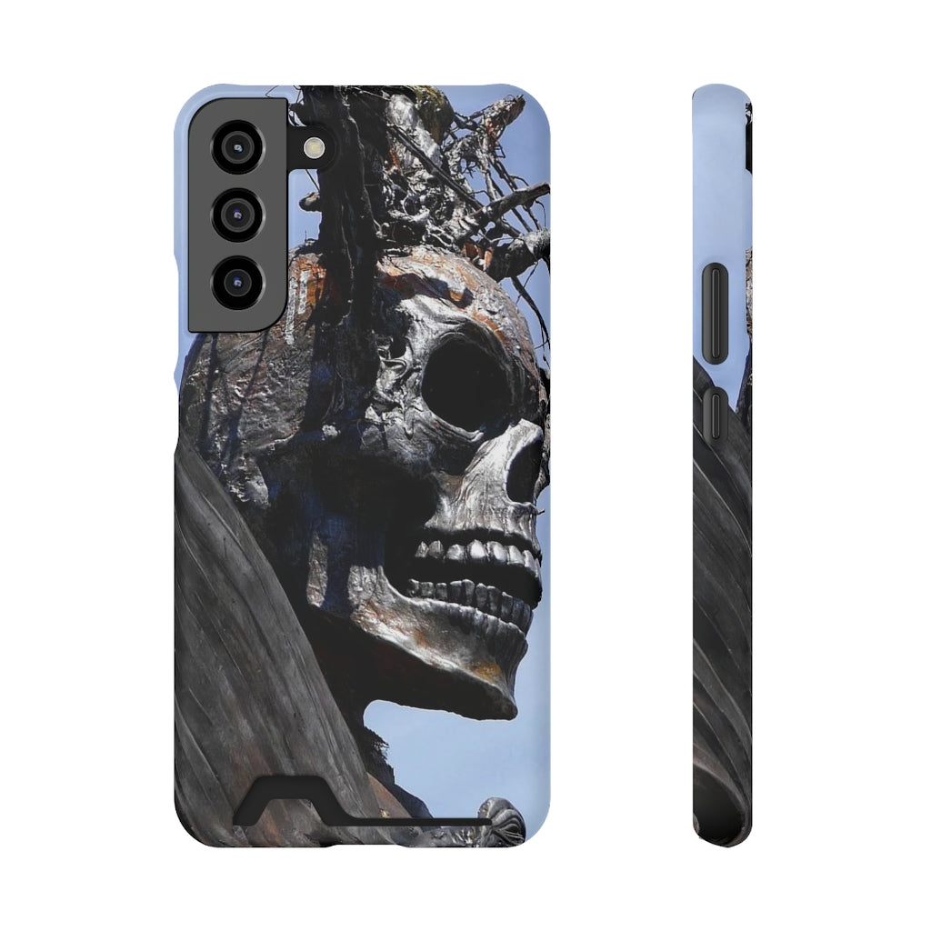 "Skull Warrior" - Galaxy S22 S21 & iPhone 13 Case With Card Holder - Fry1Productions