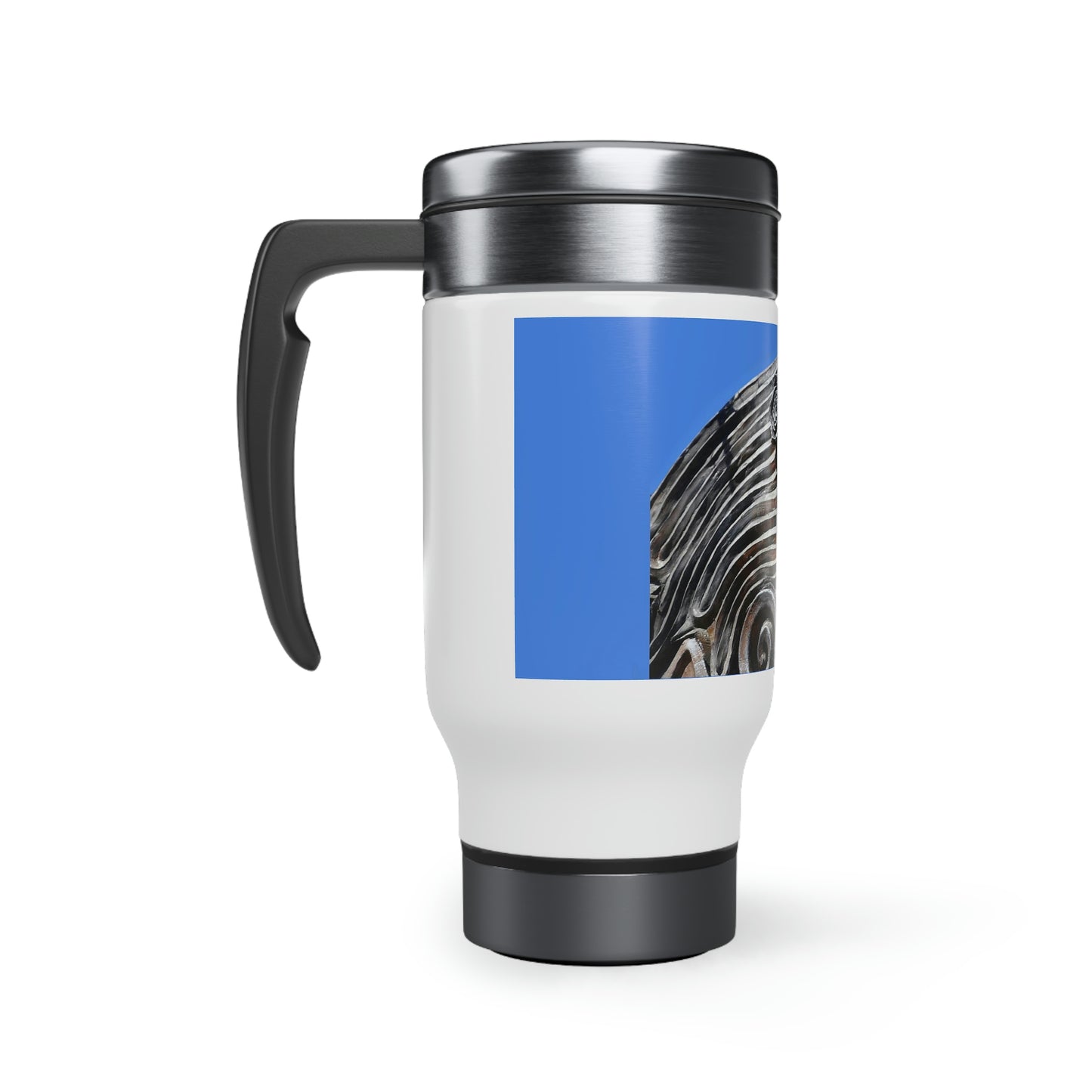 Nymph Beauty -Stainless Steel Travel Mug with Handle, 14oz - Fry1Productions