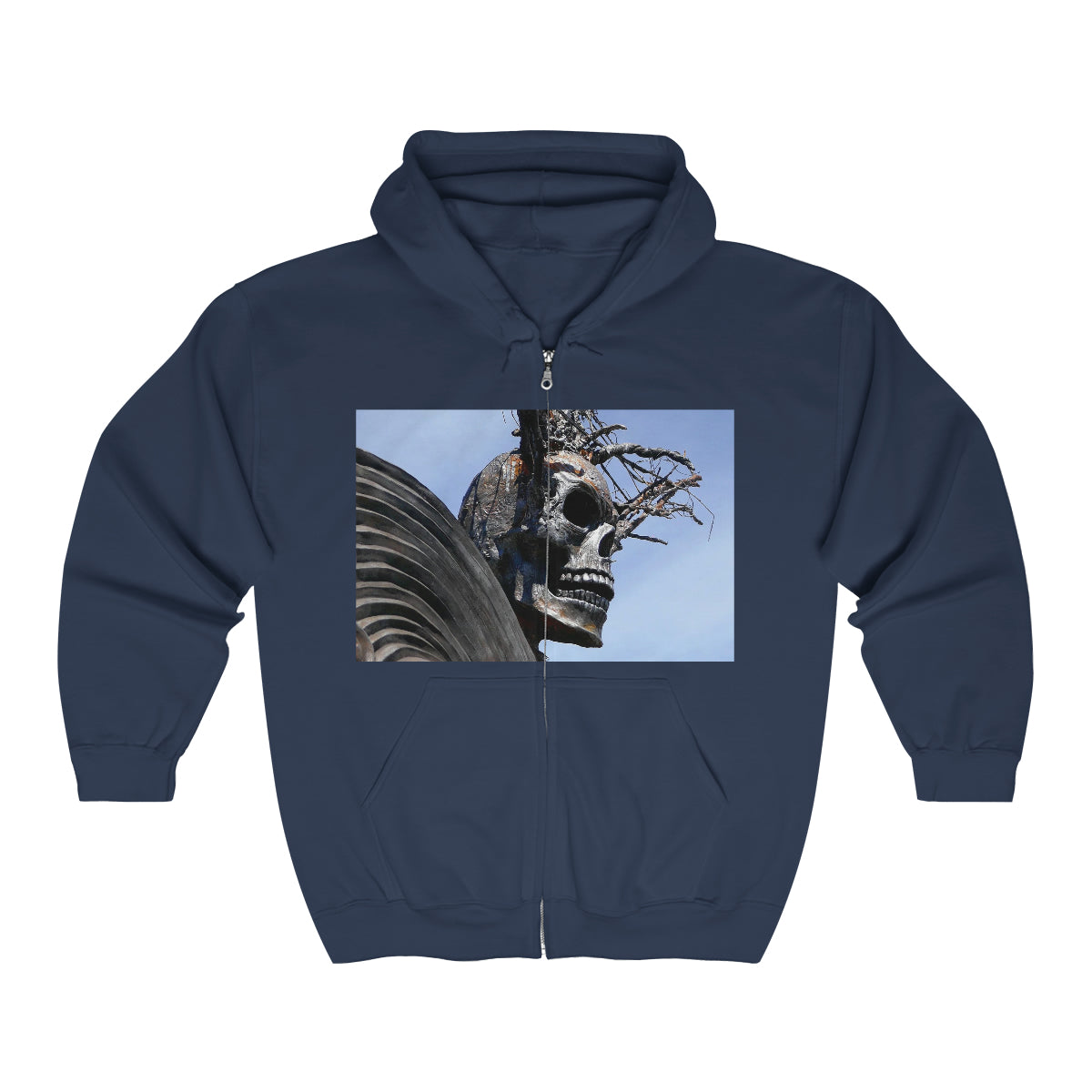 Skull Warrior - Unisex Heavy Blend Full Zip Hooded Sweatshirt - Fry1Productions