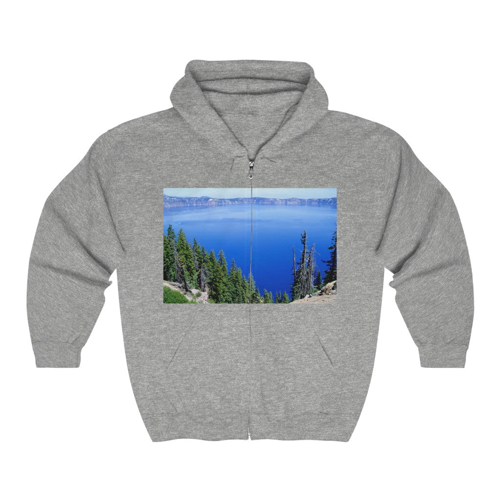 “Deep Blue” - Unisex Full Zip Hooded Sweatshirt - Fry1Productions