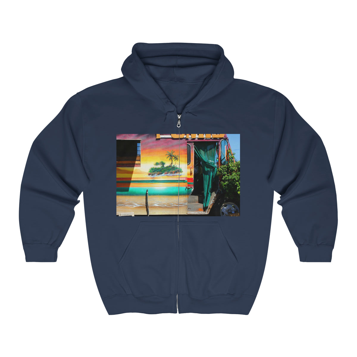 Island Love - Unisex Heavy Blend Full Zip Hooded Sweatshirt - Fry1Productions