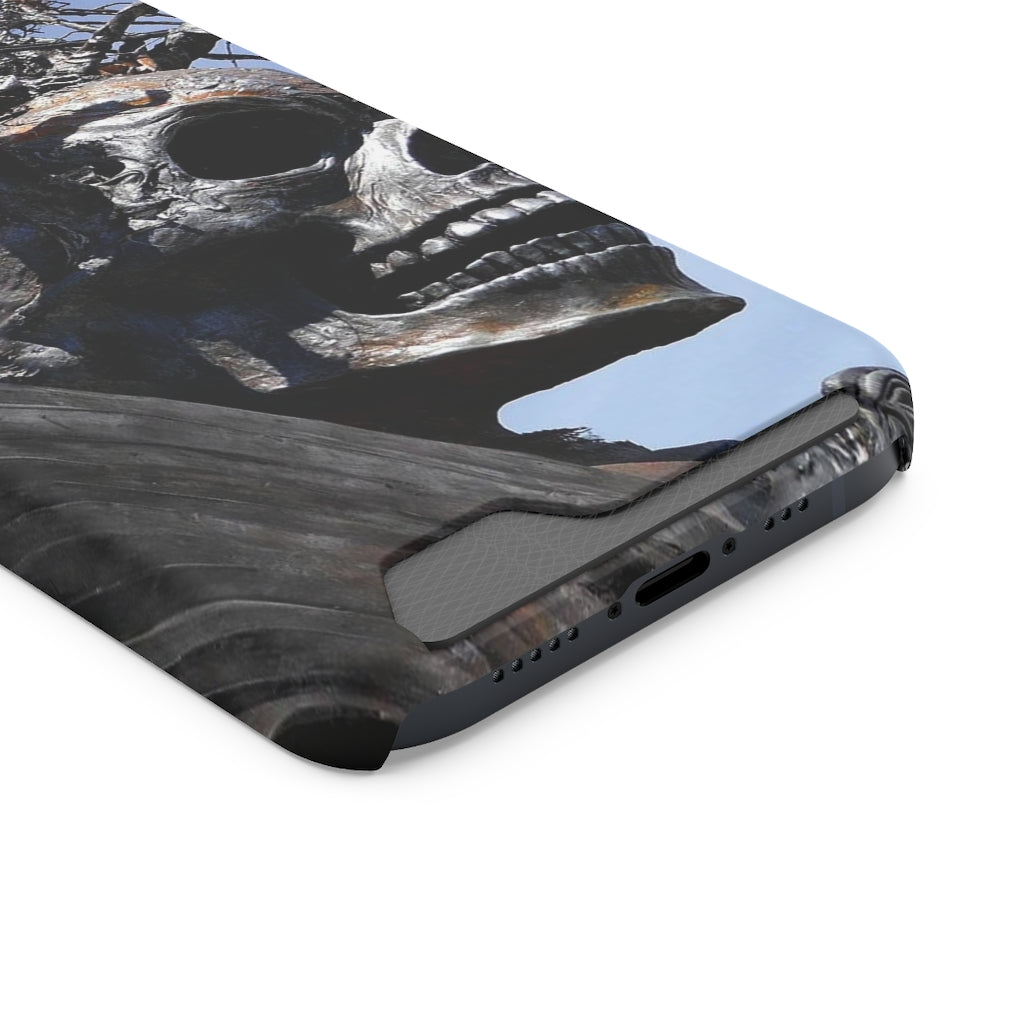 "Skull Warrior" - Galaxy S22 S21 & iPhone 13 Case With Card Holder - Fry1Productions