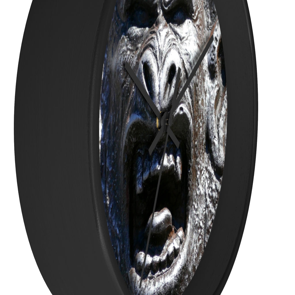 "Frenzy Scream" - 10" Wooden Frame Wall Clock - Fry1Productions