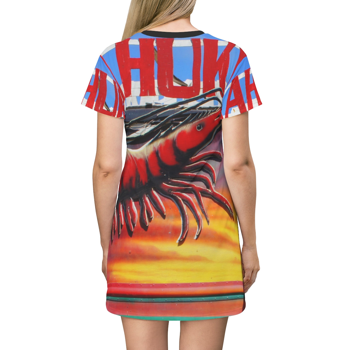 Kahuku Kai - Women's All-Over Print T-Shirt Dress - Fry1Productions