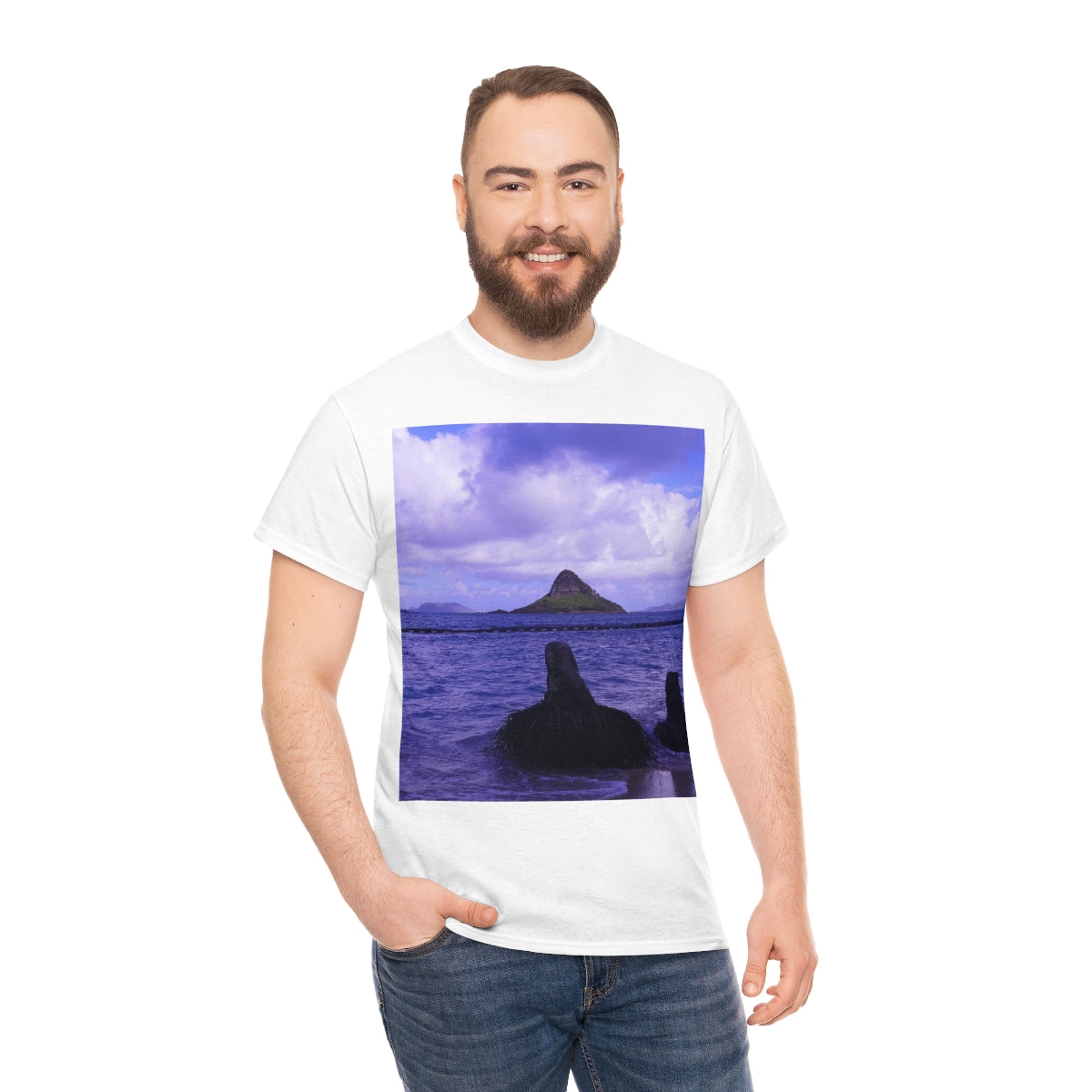 Wade To Chinaman's Hat - Unisex Heavy Cotton Tee - Fry1Productions