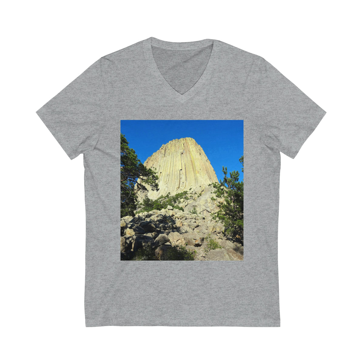 Reaching Heaven - Unisex Jersey Short Sleeve V-Neck Tee - Fry1Productions