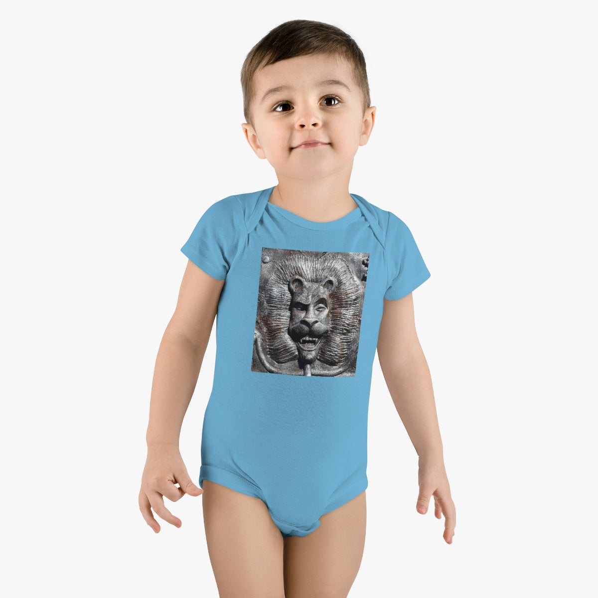 Lion's Friends Forever - Baby Short Sleeve Onesie - Fry1Productions