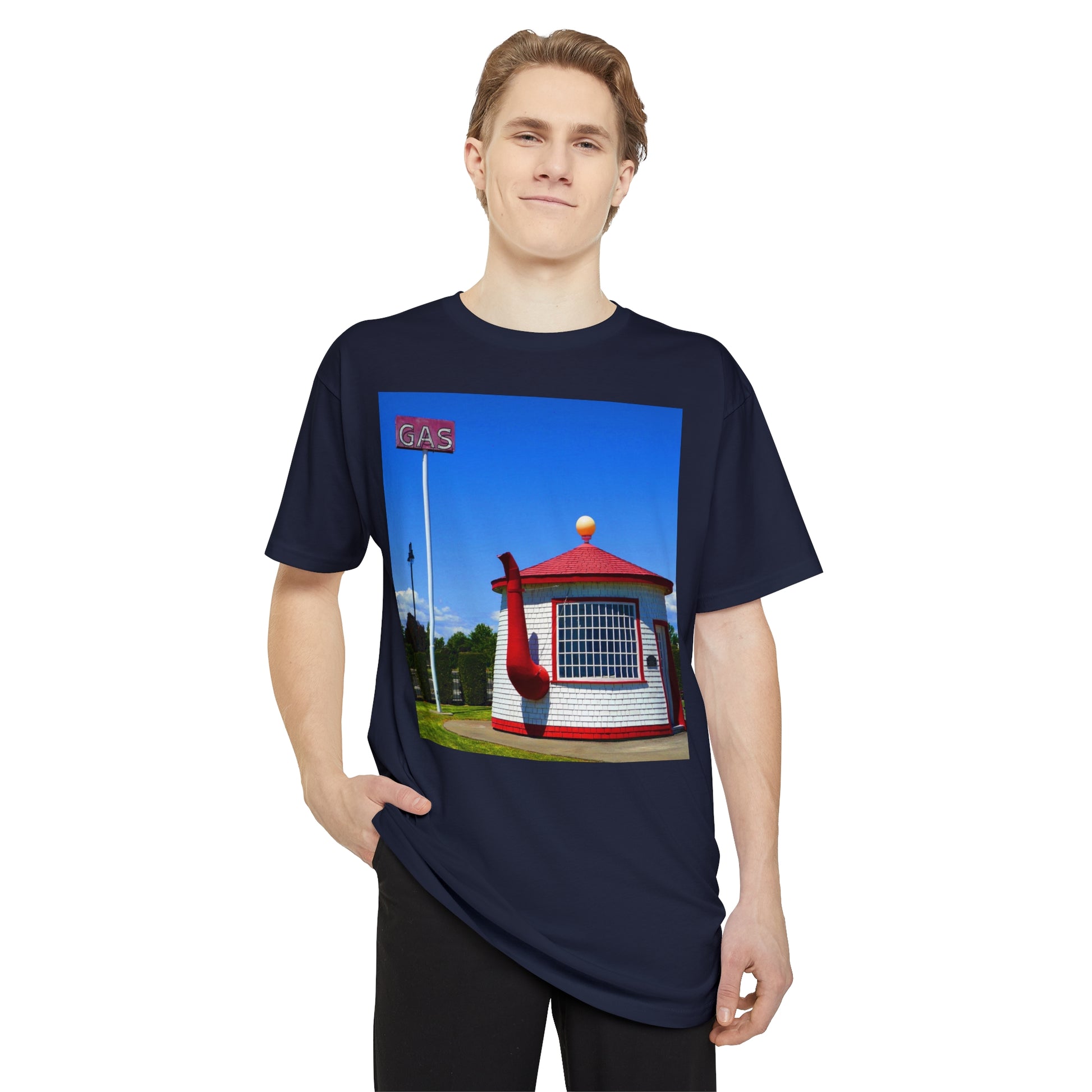 Historic Teapot Dome Service Station - Unisex Long Body Urban T-Shirt - Fry1Productions