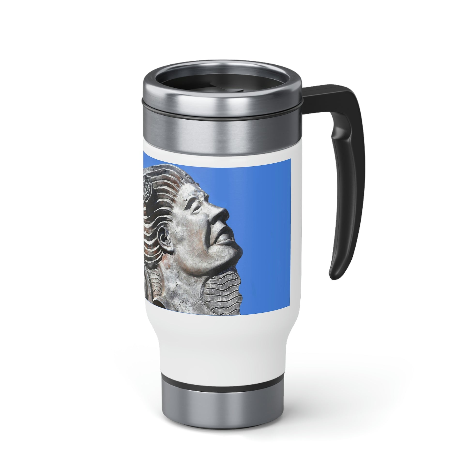 Nymph Beauty -Stainless Steel Travel Mug with Handle, 14oz - Fry1Productions