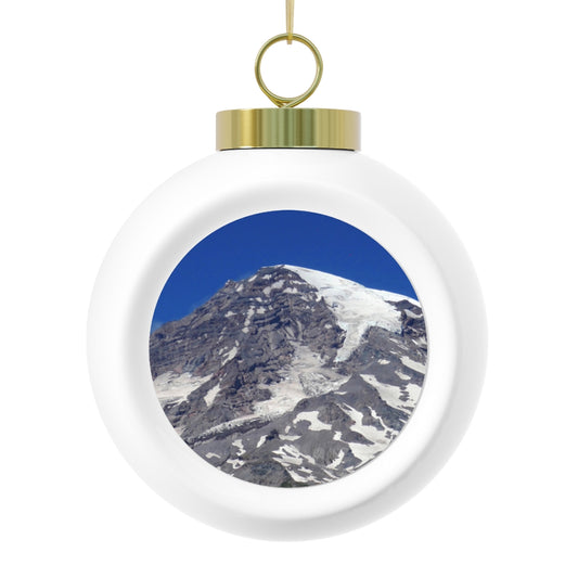 Majestic Mt. Rainier - Christmas Ball Ornament - Fry1Productions