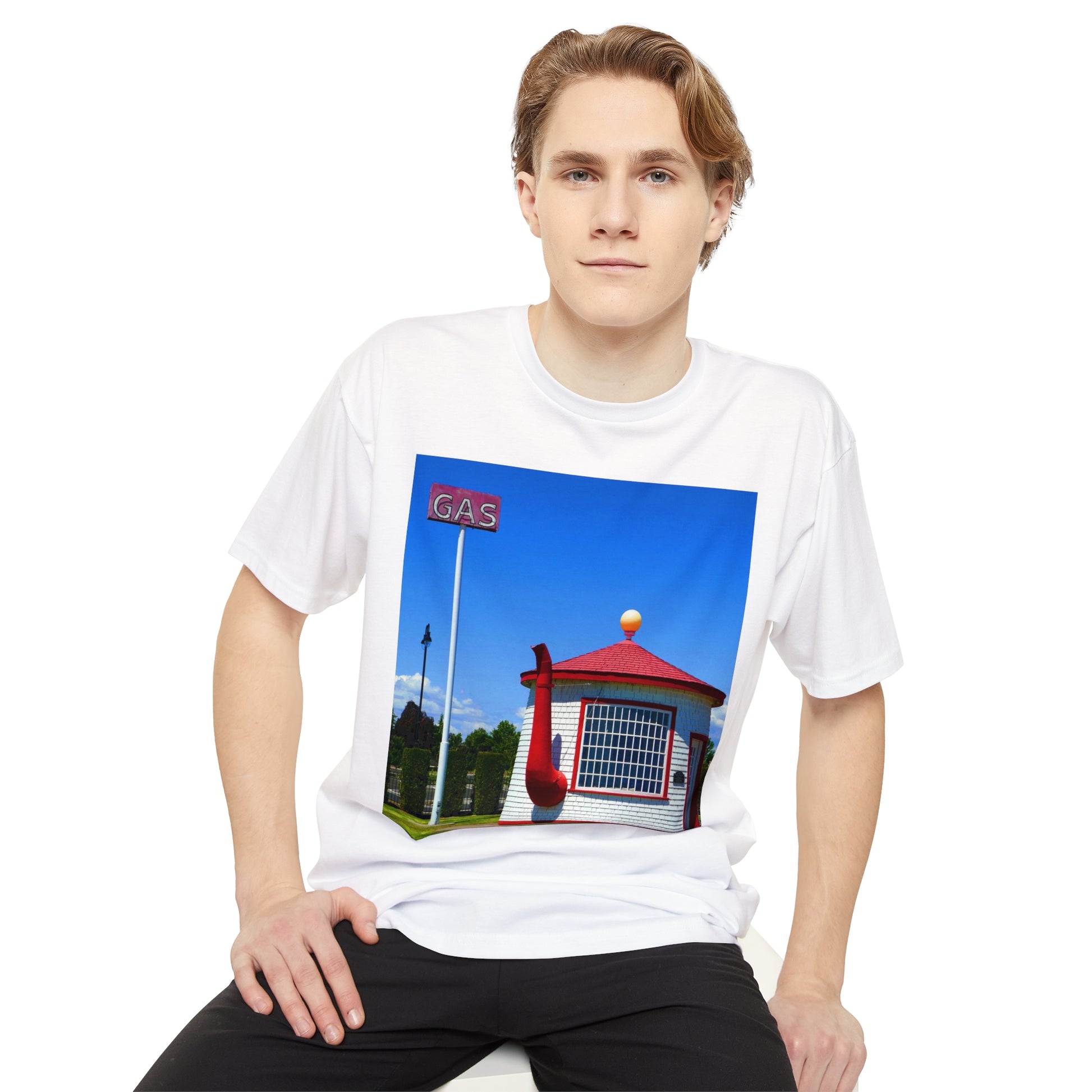 Historic Teapot Dome Service Station - Unisex Long Body Urban T-Shirt - Fry1Productions