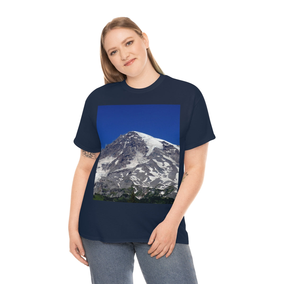 Majestic Mt. Rainier - Unisex Heavy Cotton Tee - Fry1Productions