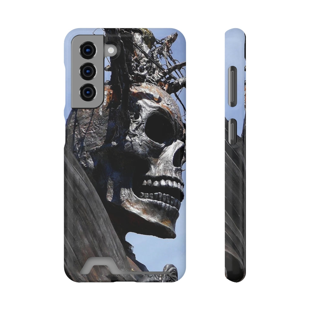 "Skull Warrior" - Galaxy S22 S21 & iPhone 13 Case With Card Holder - Fry1Productions